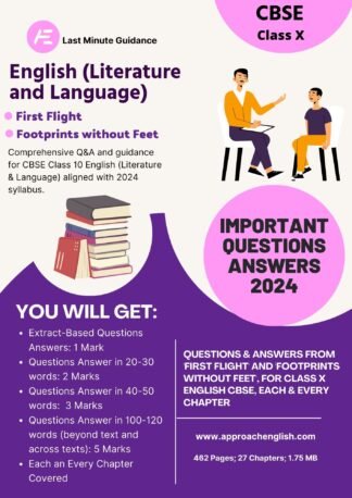 CBSE Class 10 English (Literature and Language) Questions Answers 2024